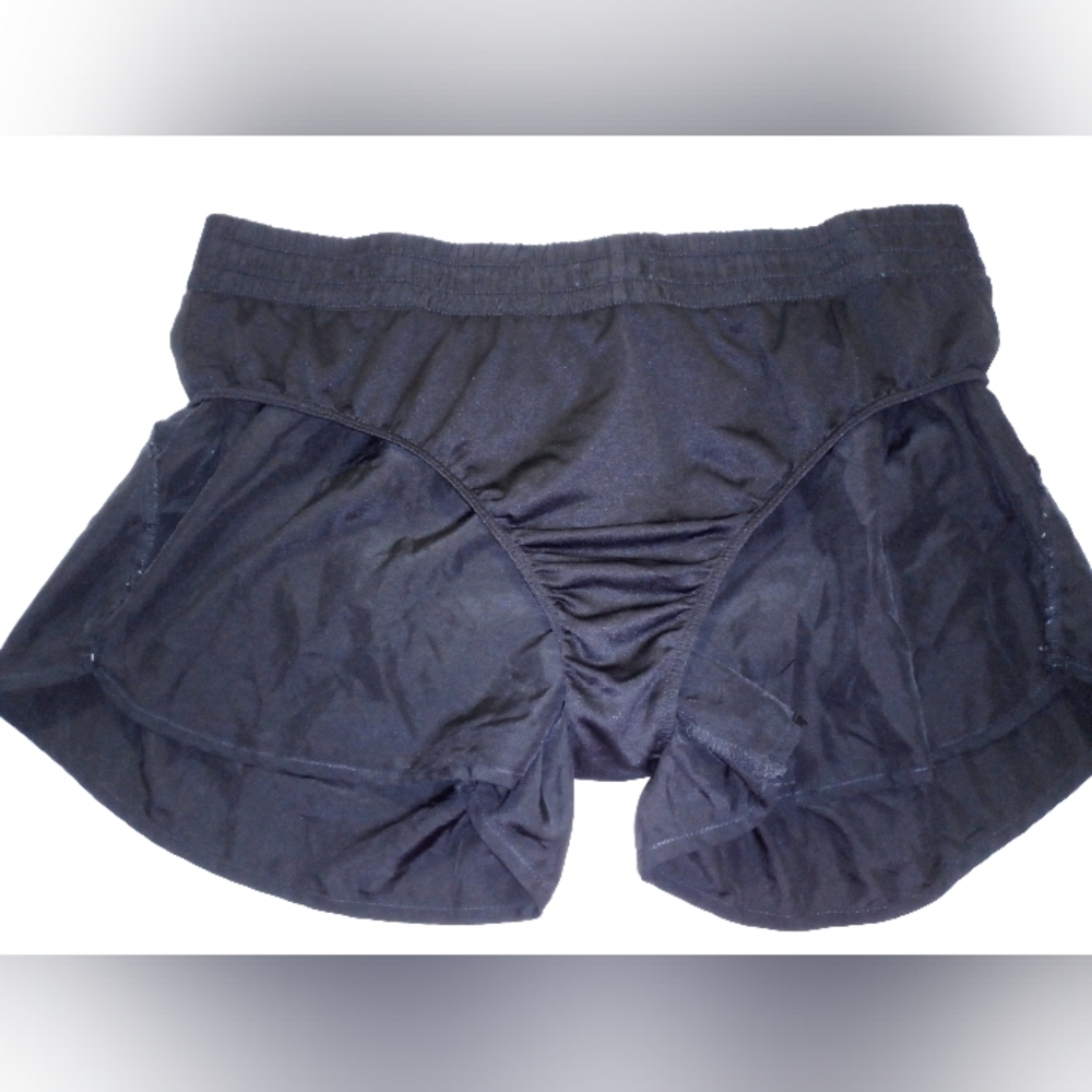 Black Athletic Shorts with Elastic Waistband - Picture 5 of 10